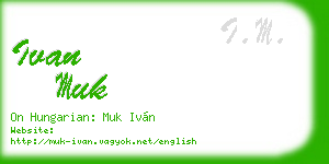 ivan muk business card